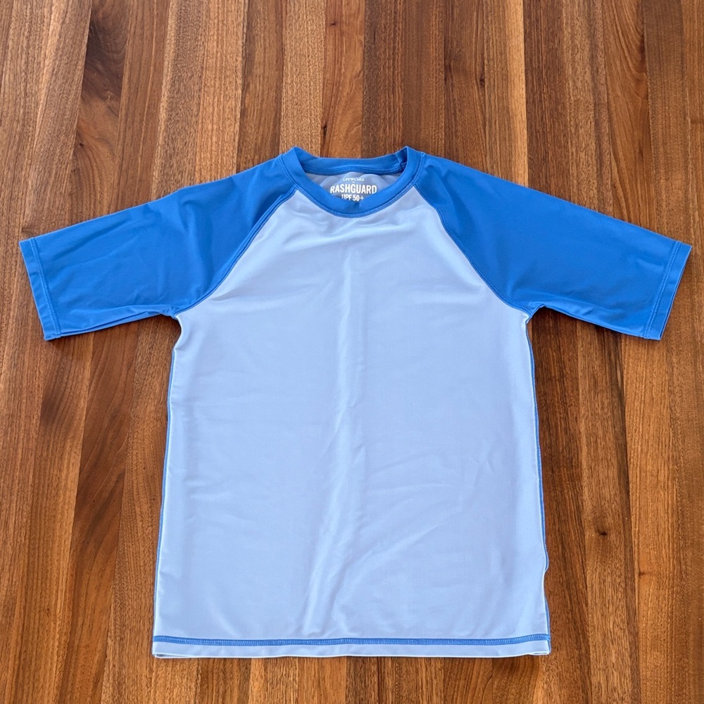 Crewcuts Short Sleeve Rashguard - Blue Size large (10-11)